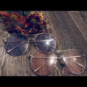NEW! Large Pink- Silver Frame Sunglasses